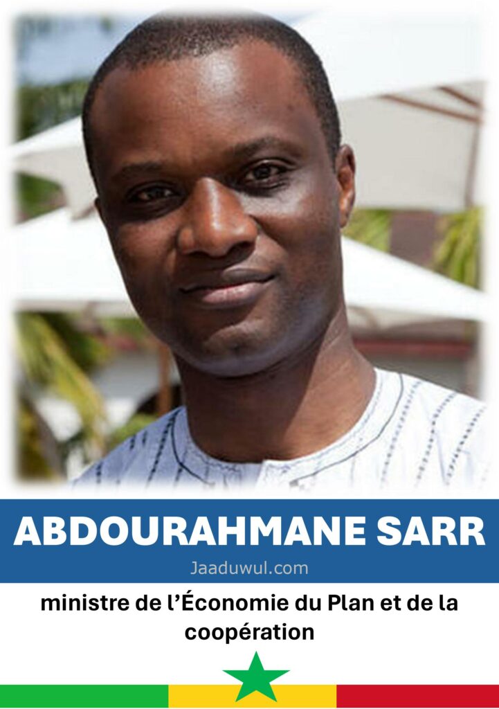 Abdourahmane Sarr, Ministre de l’Économie du Plan et de la coopération