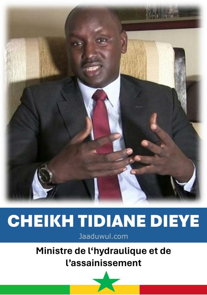 Cheikh Tidiane Dieye, Ministre de l‘hydraulique et de l’assainissement