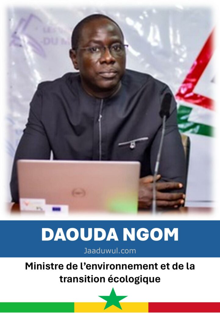 Daouda Ngom, Ministre de l’environnement et de la transition écologique