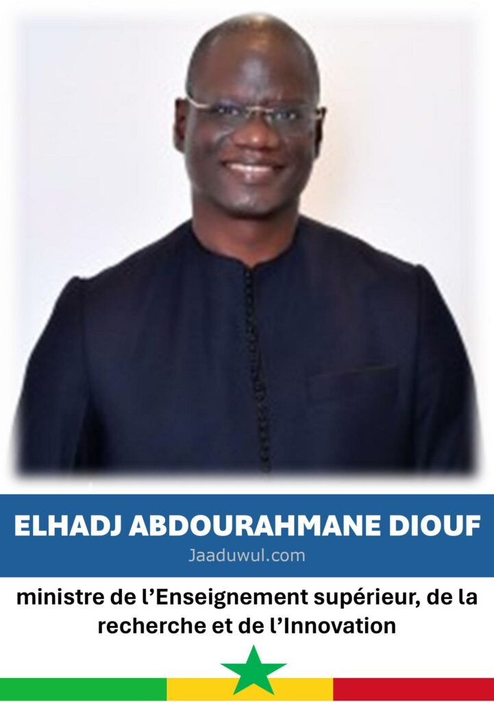 Elhadj Abdourahmane Diouf, Ministre de l’Enseignement supérieur, de la recherche et de l’Innovation