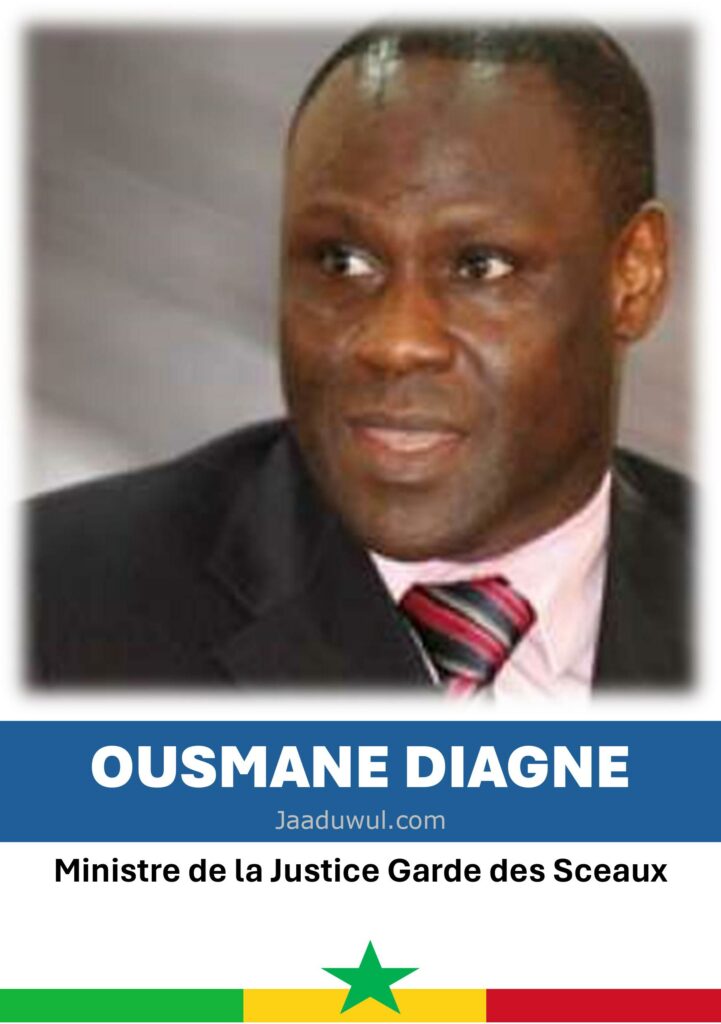 Ousmane Diagne, Ministre de la Justice Garde des Sceaux