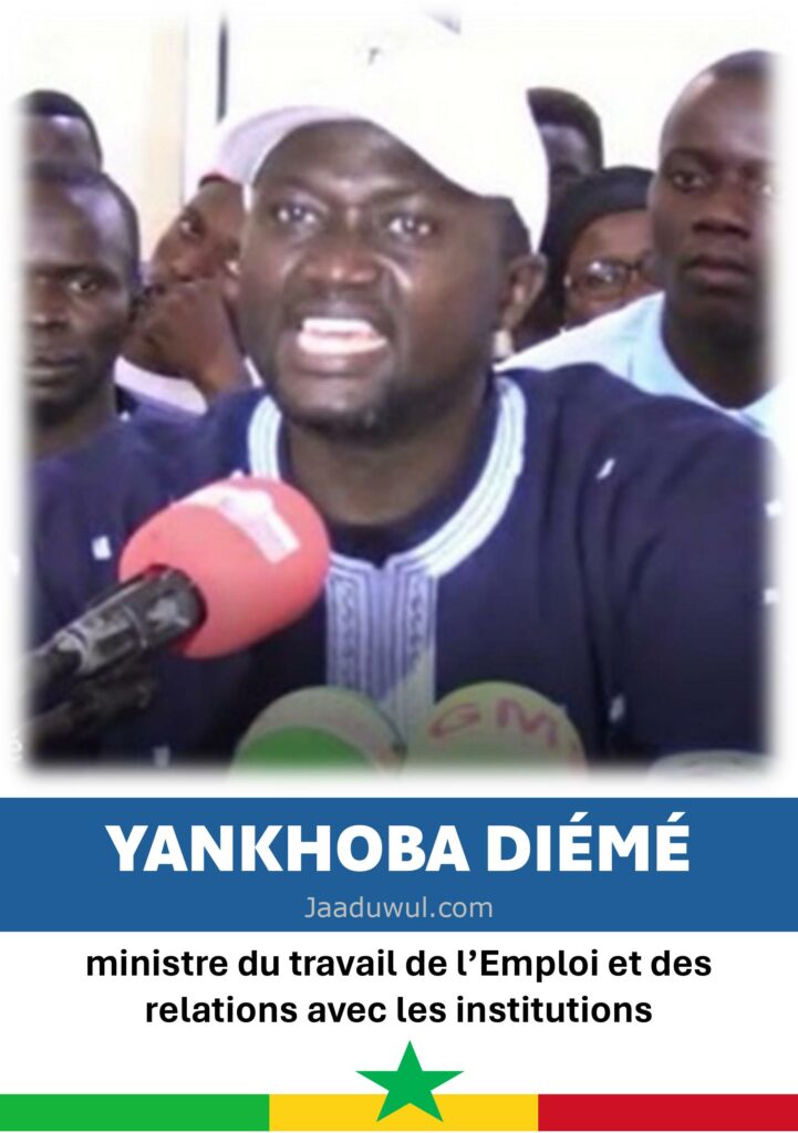 Yankhoba Diémé, Ministre du travail de l’Emploi et des relations avec les institutions